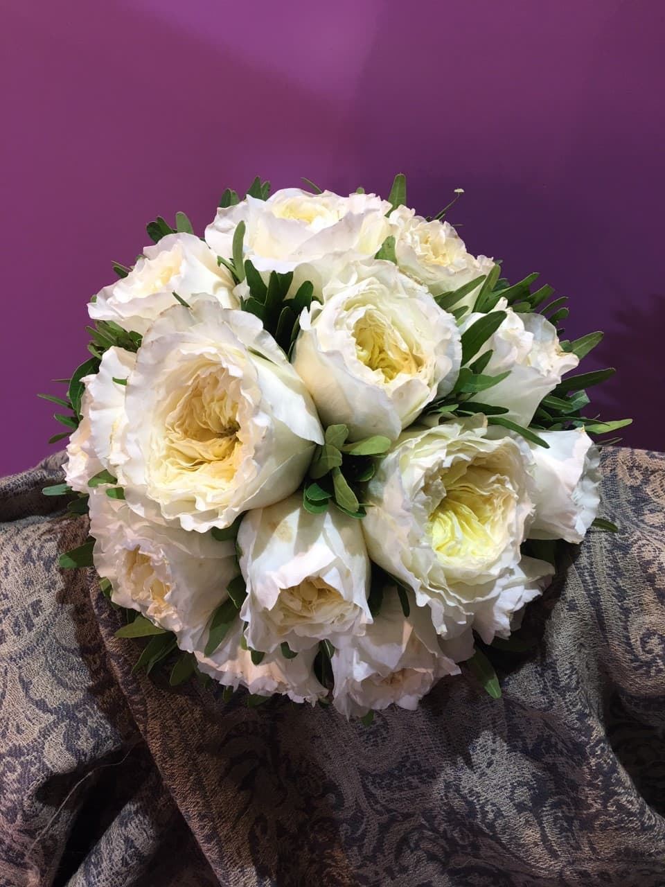 Bouquet novia de rosas inglesas - Imagen 1